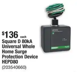 The Home Depot Square d 80ka universal whole home surge protection device hepd80 offer