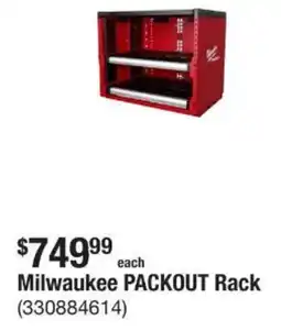 The Home Depot Milwaukee packout rack offer