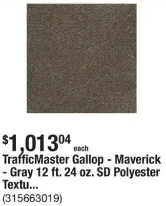 The Home Depot TrafficMaster Gallop offer