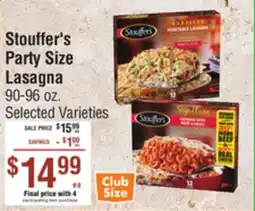 Smart & Final Stouffer's Party Size Lasagna offer
