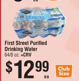 Smart & Final First Street Purified Drinking Water offer