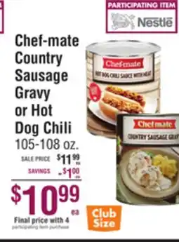 Smart & Final Chef-mate Country Sausage Gravy Dog Chili offer