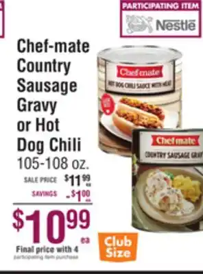 Smart & Final Chef-mate Country Sausage Gravy Dog Chili offer