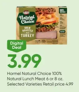 Stater Bros Hormel Natural Choice 100% Natural Lunch Meat offer
