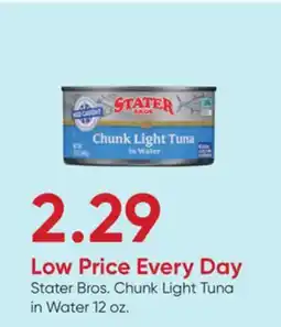 Stater Bros Stater Bros. Chunk Light Tuna in Water offer