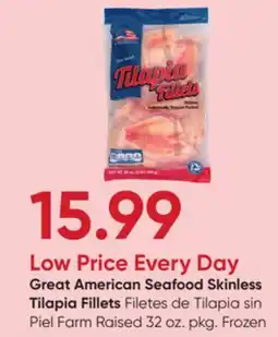 Stater Bros Great American Seafood Skinless Tilapia Fillets offer