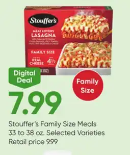 Stater Bros Stouffer's Family Size Meals offer