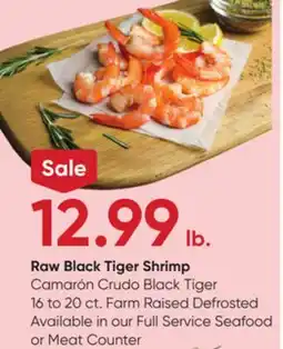 Stater Bros Raw Black Tiger Shrimp offer