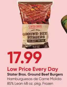 Stater Bros Stater Bros. Ground Beef Burgers 85% Lean offer