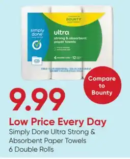 Stater Bros Simply Done Ultra Strong & Absorbent Paper Towels offer