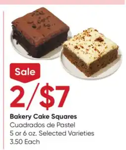 Stater Bros Bakery Cake Squares offer