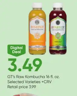 Stater Bros GT's Raw Kombucha offer