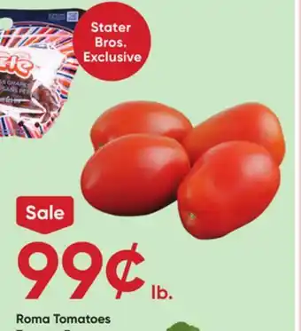 Stater Bros Roma Tomatoes offer