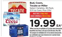 Food 4 Less Bud, Coors, Tecate or Miller offer