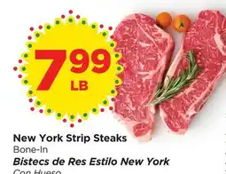 Food 4 Less New York Strip Steaks offer