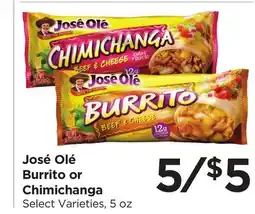 Food 4 Less José Olé Burrito or Chimichanga offer