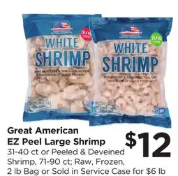 Food 4 Less Great American EZ Peel Large Shrimp offer