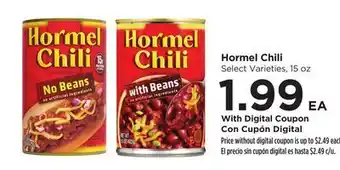Food 4 Less Hormel Chili offer