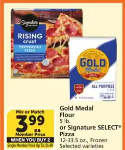 Albertsons Gold Medal Flour 5 lb. or Signature SELECT Pizza 12-33.5 offer