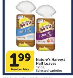 Albertsons Nature's Harvest Half Loaves offer