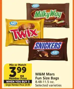 Albertsons M&M Mars Fun Size Bags offer