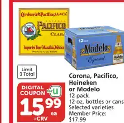 Albertsons Corona, Pacifico, Heineken or Modelo offer