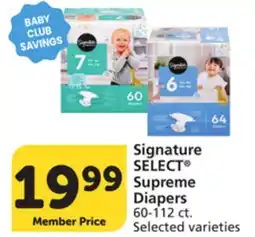 Albertsons Signature SELECT Supreme Diapers offer