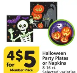 Albertsons Halloween Party Plates or Napkins offer