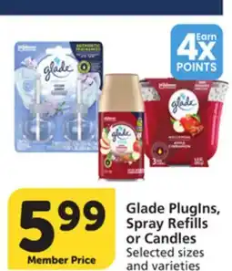Albertsons Glade PlugIns, Spray Refills or Candles offer