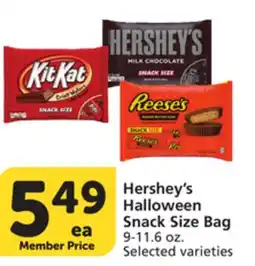 Albertsons Hershey's Halloween Snack Size Bag offer
