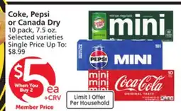 Albertsons Coke, Pepsi or Canada Dry offer