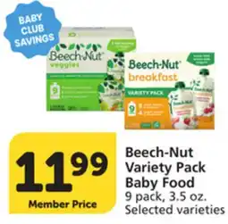 Albertsons Beech-Nut Variety Pack Baby Food offer