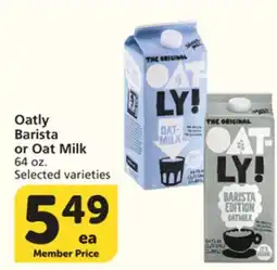 Vons Oatly Barista or Oat Milk offer