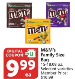Vons M&M's Family Size Bag offer