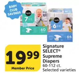 Vons Signature SELECT Supreme Diapers offer