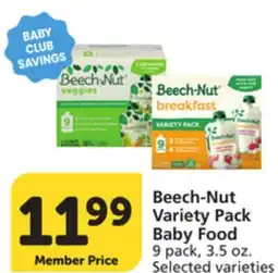 Vons Beech-Nut Variety Pack Baby Food offer