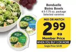 Vons Bonduelle Bistro Bowls offer