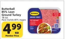 Vons Butterball 85% Lean Ground Turkey offer