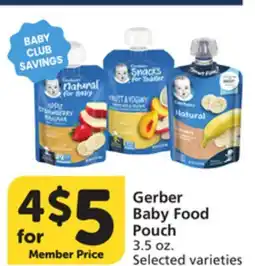 Vons Gerber Baby Food Pouch offer