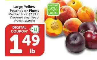 Vons Large Yellow Peaches or Plums offer