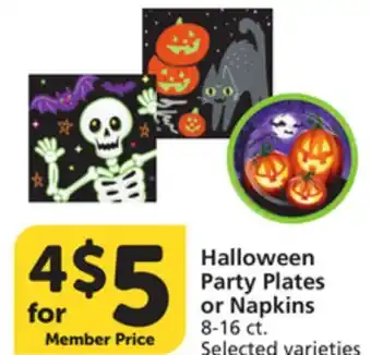 Vons Halloween Party Plates or Napkins offer