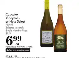 Pavilions Cupcake Vineyards or Hess Select offer