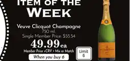 Pavilions Veuve Clicquot Champagne offer