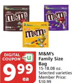 Pavilions M&M's Family Size Bag offer