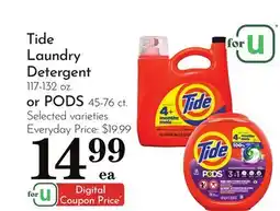 Pavilions Tide Laundry Detergent 117-132 oz. or PODS 45-76 ct offer