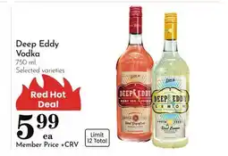 Pavilions Deep Eddy Vodka offer