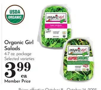 Pavilions Organic Girl Salads offer