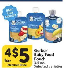 Pavilions Gerber Baby Food Pouch offer