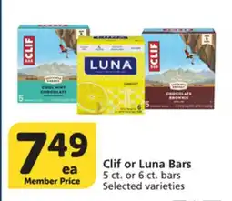 Pavilions Clif or Luna Bars offer