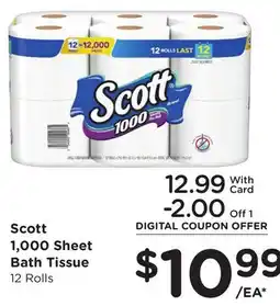 Ralphs Scott 1, 000 Sheet Bath Tissue offer